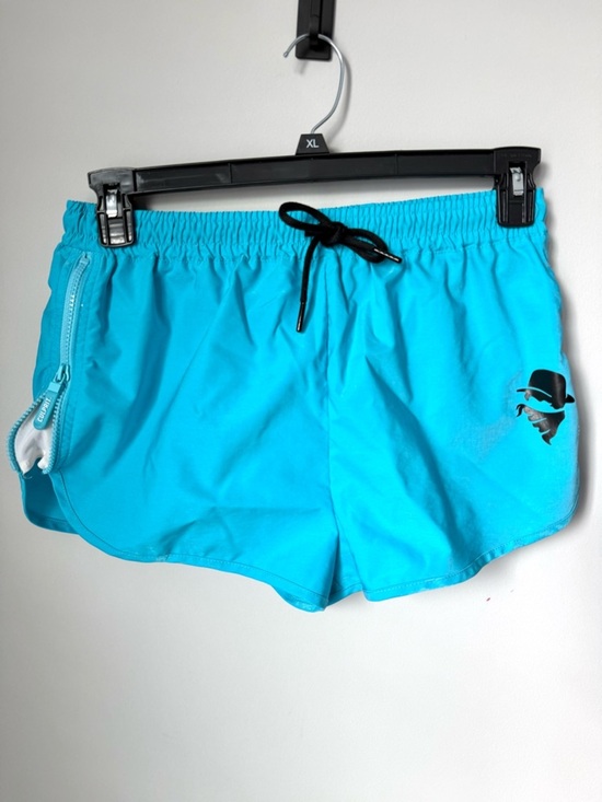 Culprit Pants - Culprit Turquoise Women's Active Gym Lifting Shorts with Drawstring